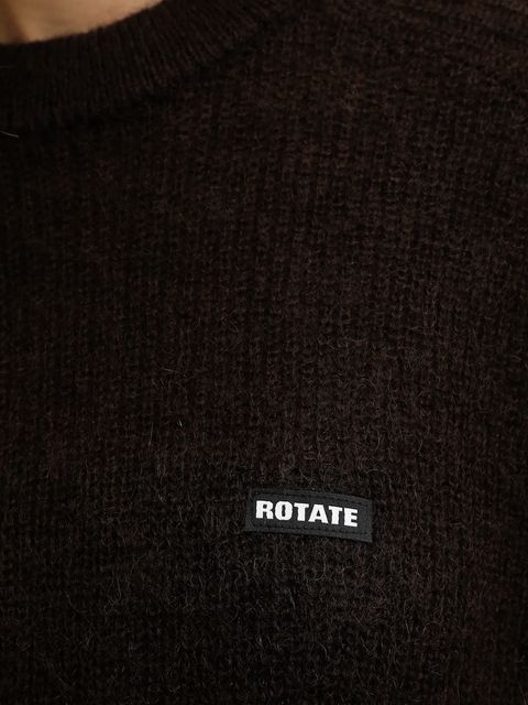 Rotate sweter z dodatkiem wełny damski kolor brązowy ciepły 1146392910