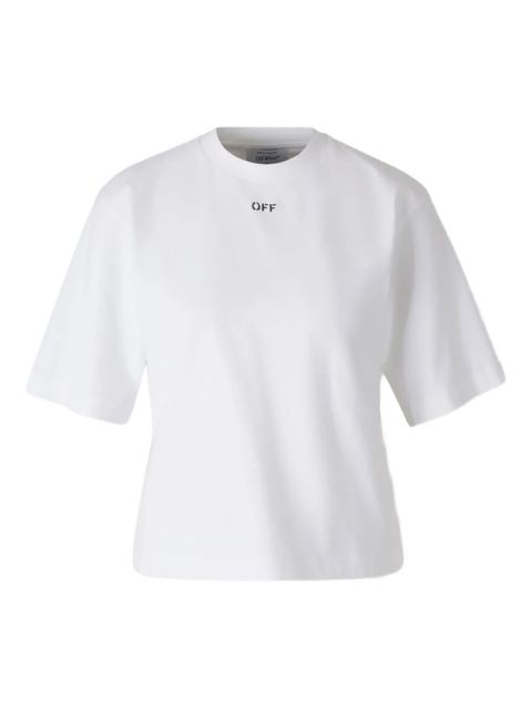 Off-White logo floral cotton T-shirt - zdjęcie produktu nr 1