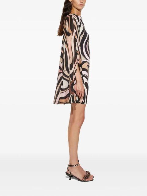 PUCCI marmo-print silk dress - Black