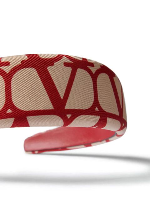 Valentino Garavani Toile Iconographe silk headband - Neutrals - zdjęcie produktu nr 2