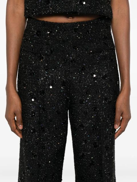 SANDRO sequin-embellished trousers - Black