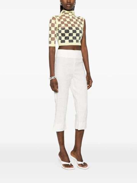 Max Mara openwork short-sleeve top - Yellow - zdjęcie produktu nr 2