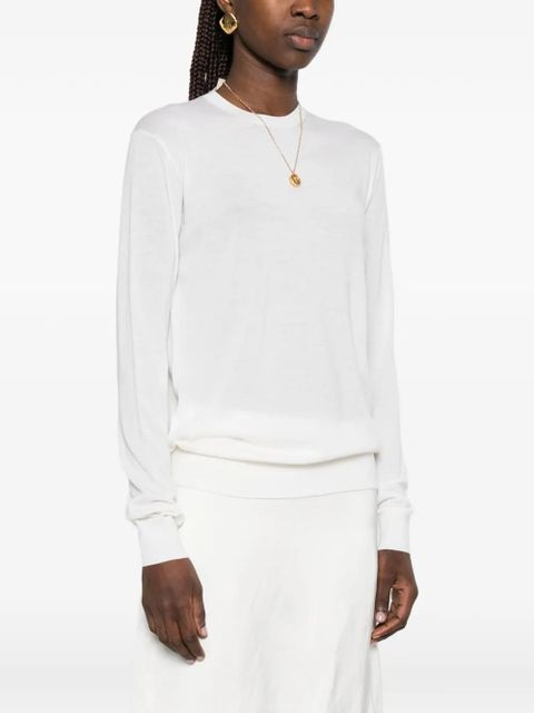 TOTEME long-sleeve crew-neck sweater - Neutrals