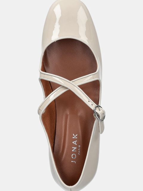 Jonak baleriny skórzane DUCKY kolor beżowy 3600202