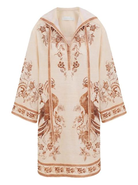ZIMMERMANN embroidered hooded dress - Neutrals - zdjęcie produktu nr 1