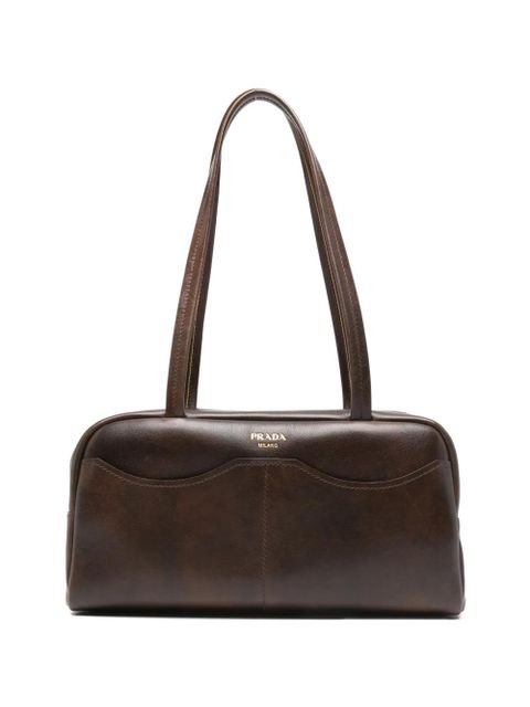 Prada leather shoulder bag - Brown - zdjęcie produktu nr 1