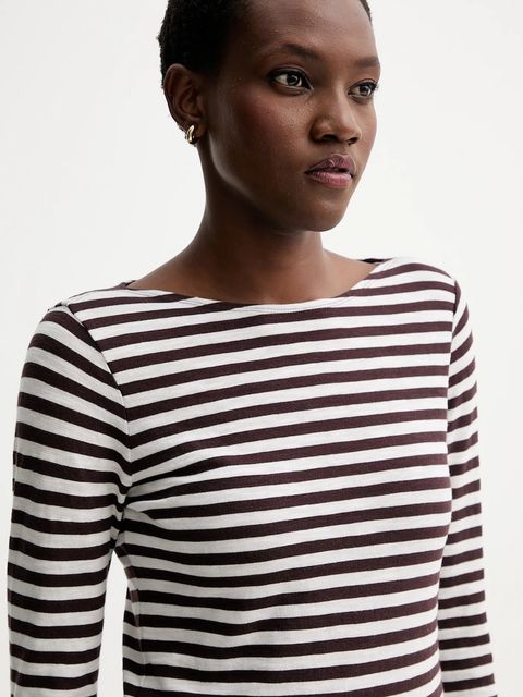 Marc O'Polo longsleeve bawełniany kolor brązowy 510219652597 - zdjęcie produktu nr 2