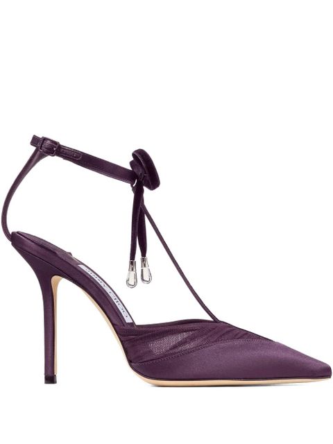 Jimmy Choo 100mm Afia bow pumps - Purple - zdjęcie produktu nr 1