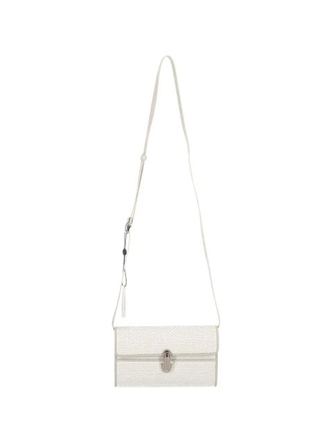 Savette Symmetry leather-trim woven shoulder bag - Neutrals - zdjęcie produktu nr 1
