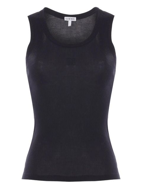 LOEWE fine-ribbed top - Black - zdjęcie produktu nr 1