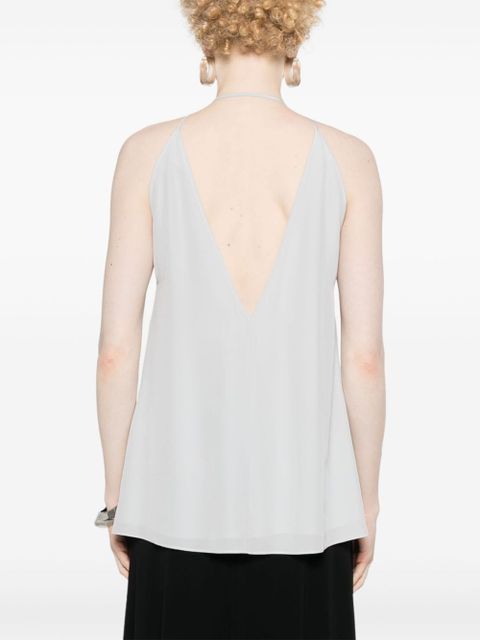 TOTEME Double-Halter silk top - Grey