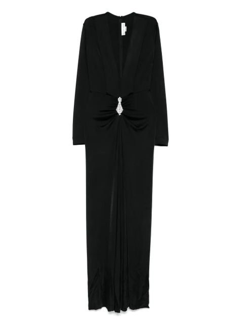 Victoria Beckham long-sleeved maxi dress - Black - zdjęcie produktu nr 1