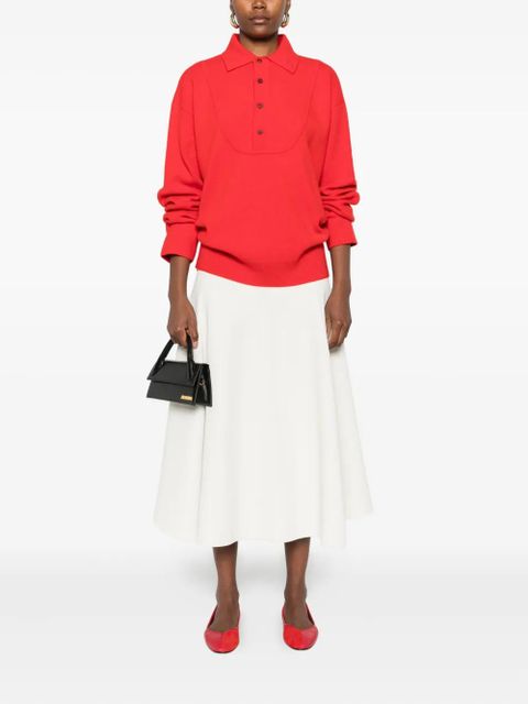 Jacquemus flared midi skirt - White