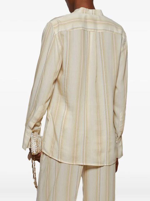 Victoria Beckham stripe long-sleeve shirt - Neutrals