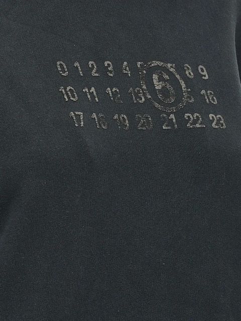 MM6 Maison Margiela numbers-print hoodie - Black