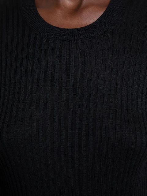Jil Sander long-sleeve ribbed-knit top - Black