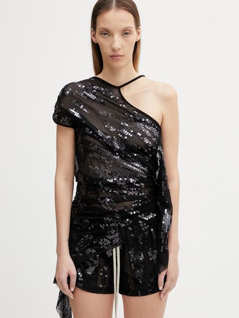Rick Owens Lilies bluzka asymetryczna damska Tungsten - zdjęcie produktu nr 1