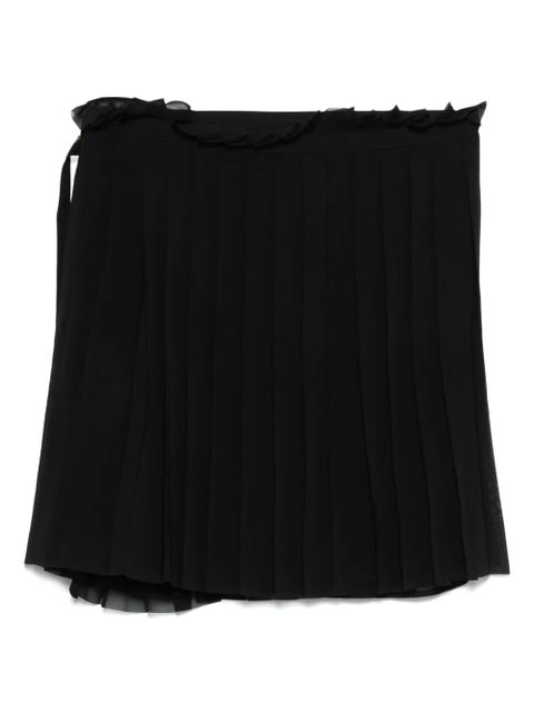 AMI Paris pleated twill mini skirt - Black - zdjęcie produktu nr 2