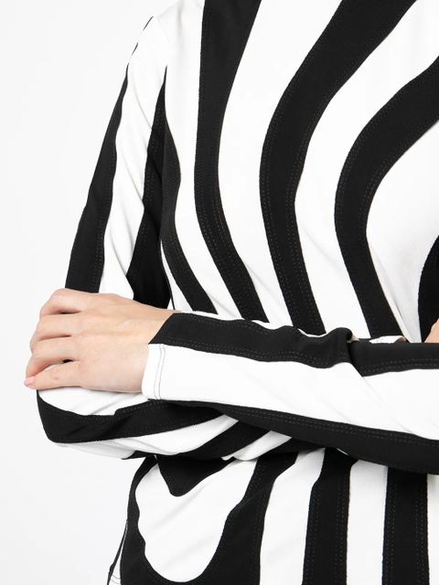Tory Burch stripe-print long-sleeved top - White