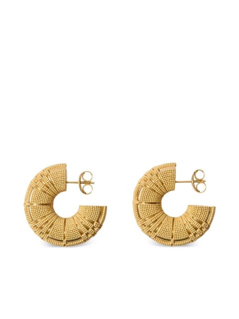 Burberry beaded-grid hoop earrings - Gold - zdjęcie produktu nr 2