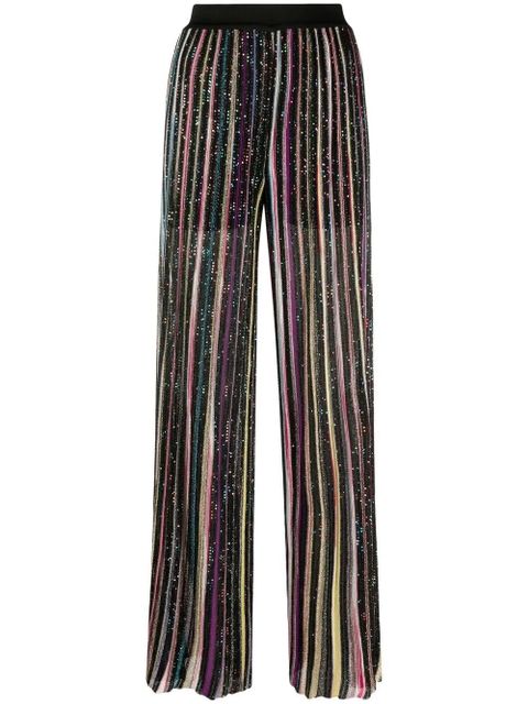 Missoni sequin-embellished striped trousers - Black - zdjęcie produktu nr 1