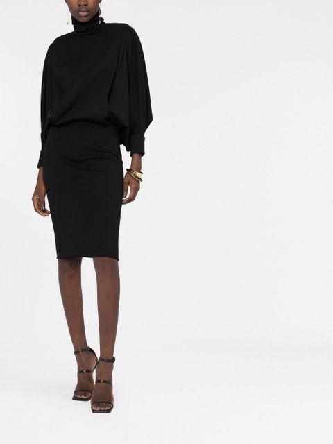 Saint Laurent roll-neck mini dress - Black - zdjęcie produktu nr 2