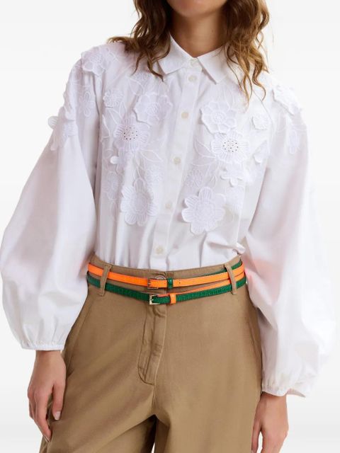 Essentiel Antwerp colour-block stacked belt - Green