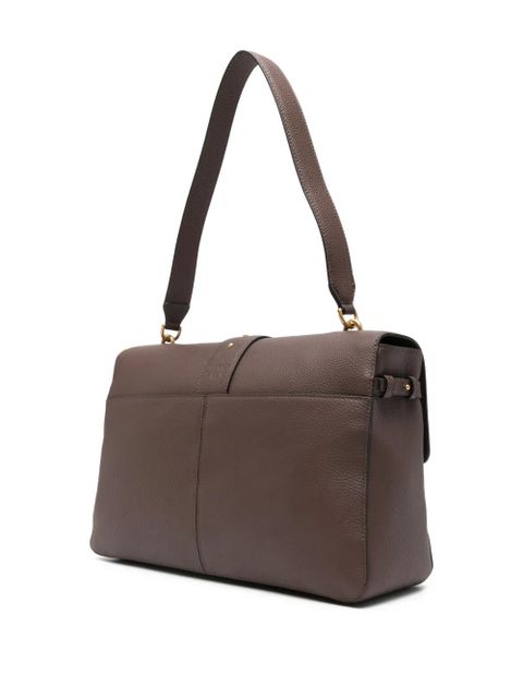 PINKO Love One leather shoulder bag - Brown