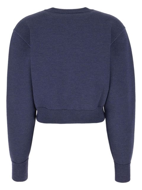 Chloé embroidered-logo jumper - Blue