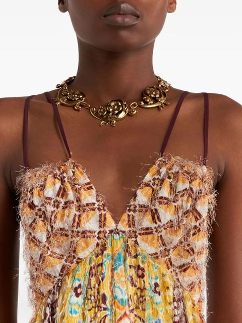 ETRO baroque-style flower necklace - Gold - zdjęcie produktu nr 2