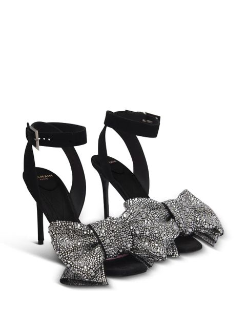 Balmain 95mm Ruby rhinestone-embellished sandals - Black - zdjęcie produktu nr 2
