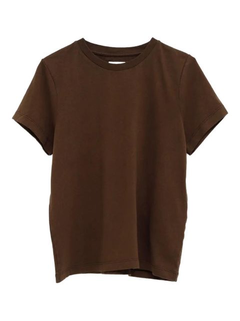 KHAITE short-sleeve crew-neck T-shirt - 918 BARK BROWN - zdjęcie produktu nr 1