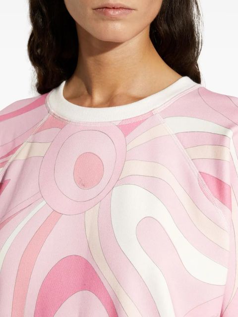 PUCCI Marmo-print fleece sweatshirt - Pink