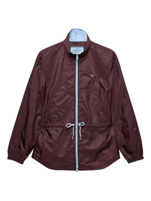 Prada stand-up collar triangle logo jacket - Red - zdjęcie produktu nr 1