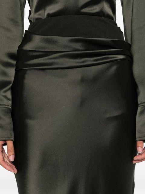 Nanushka Letto draped-detail maxi skirt - Green