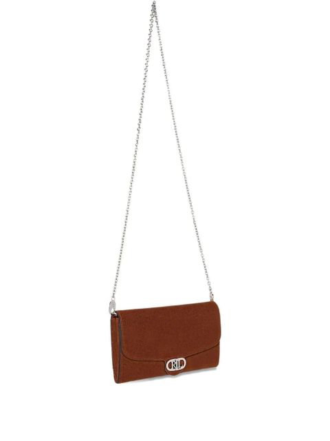 Lauren Ralph Lauren medium Adair logo chain crossbody bag - Brown