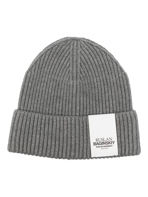 Ruslan Baginskiy ribbed-knit beanie - Grey - zdjęcie produktu nr 1