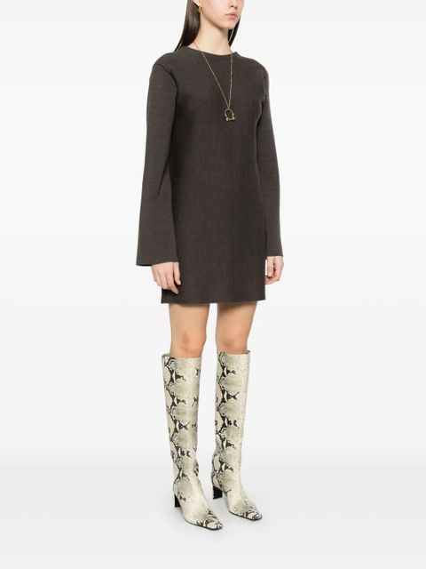 KHAITE Elle mini dress - Brown