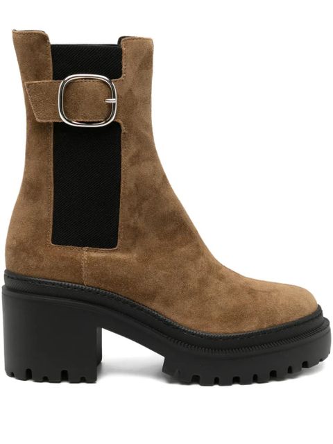 Giuseppe Zanotti 80mm suede Chelsea boots - Brown - zdjęcie produktu nr 1