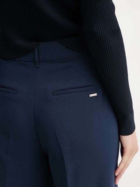 Guess spodnie THEOLINE damskie kolor granatowy szerokie high waist W5YB08 WGHC2