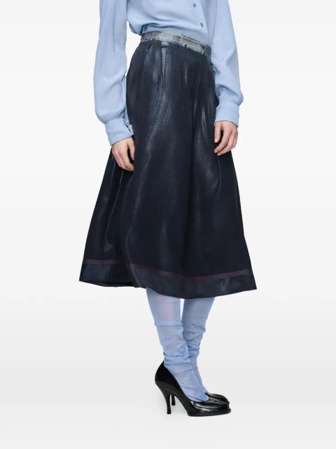 Maison Margiela textured midi skirt - Blue - zdjęcie produktu nr 1