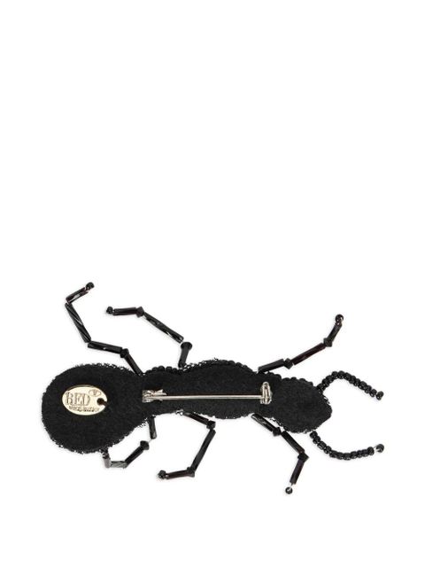 Valentino Garavani beaded-ant brooch - Black - zdjęcie produktu nr 2