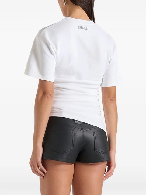 Manière De Voir Pauline ruched asymmetric T-shirt - White