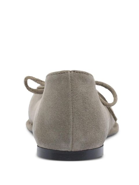 ALOHAS lace-up suede flats - Green