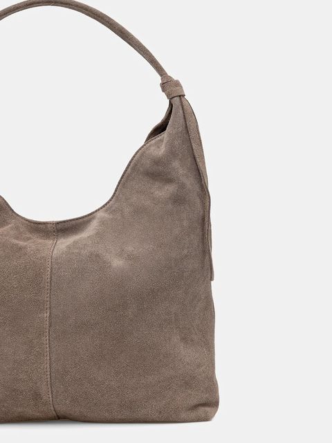 Answear.LAB torebka zamszowa kolor beżowy - zdjęcie produktu nr 2