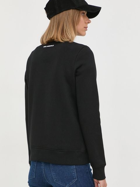 Karl Lagerfeld bluza 225W1811 damska kolor czarny z aplikacją
