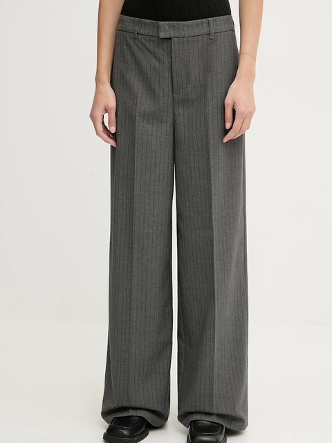 Marc O'Polo spodnie damskie kolor szary szerokie high waist 5000007623 - zdjęcie produktu nr 1