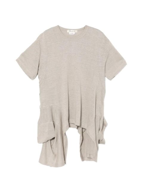 Comme Des Garçons ruffled round neck T-shirt - Neutrals - zdjęcie produktu nr 1