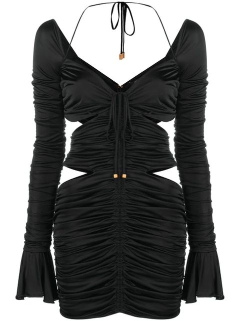 Blumarine cut-out ruched minidress - Black - zdjęcie produktu nr 1