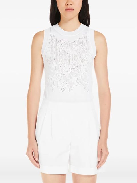 Max Mara crew-neck sleeveless top - White - zdjęcie produktu nr 1